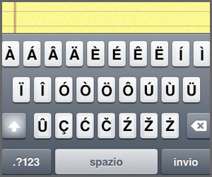 Come digitare caratteri e simboli che non appaiono nella tastiera virtuale dell’iPhone.